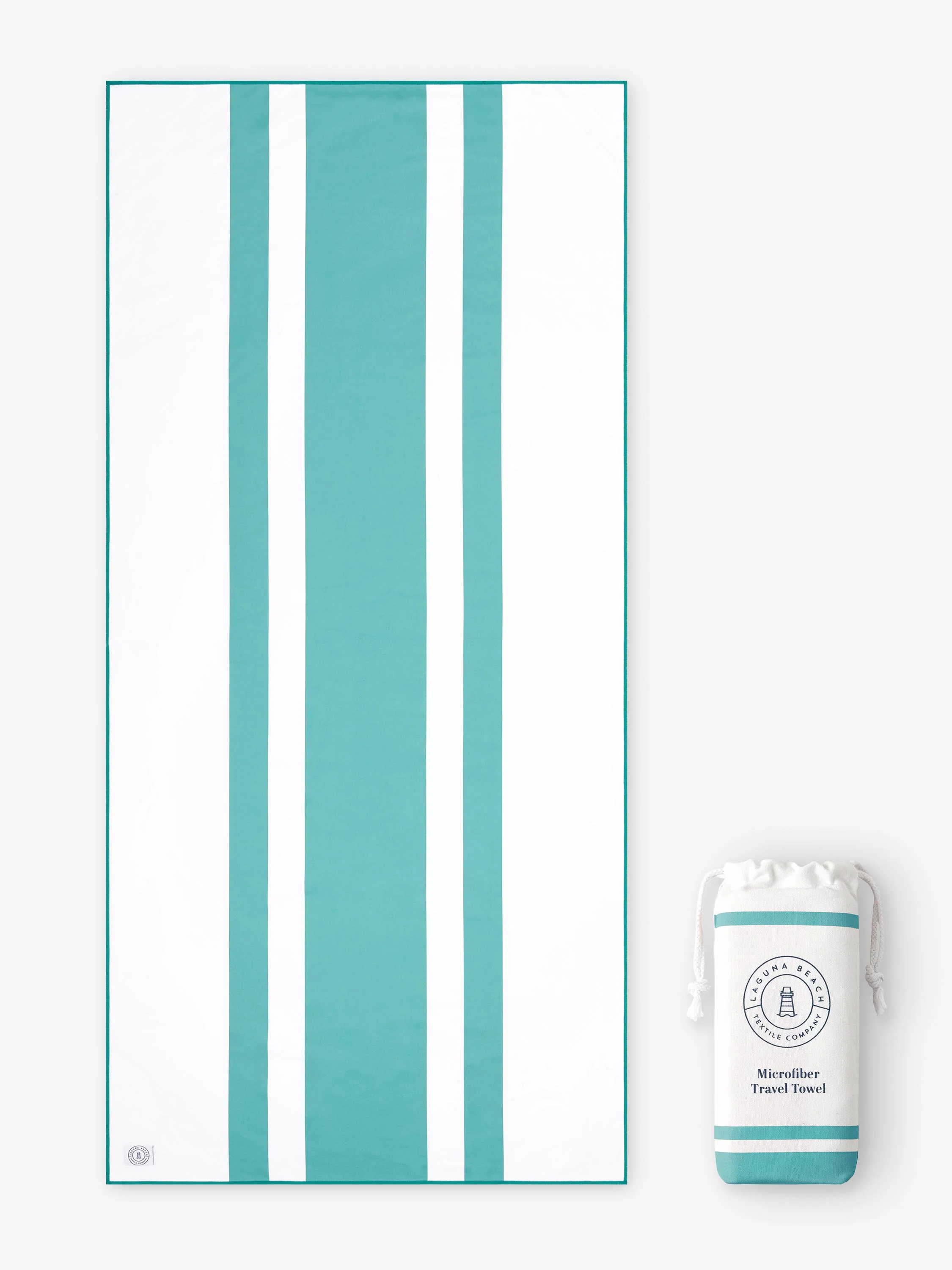 Aqua Microfiber Beach Towel - Image 5