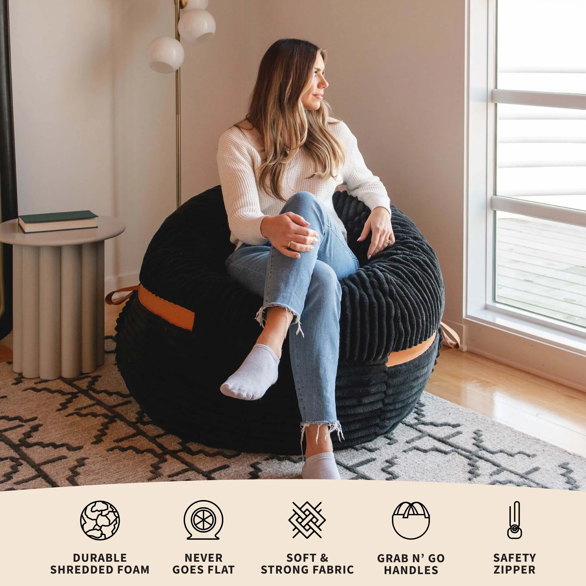 Fuf® 4Ft Foam Bean Bag - Image 90