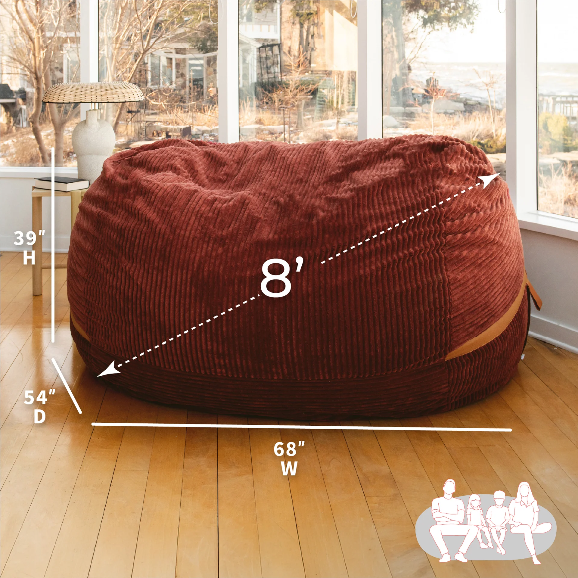 Fuf® 8Ft Giant Bean Bag - Image 71