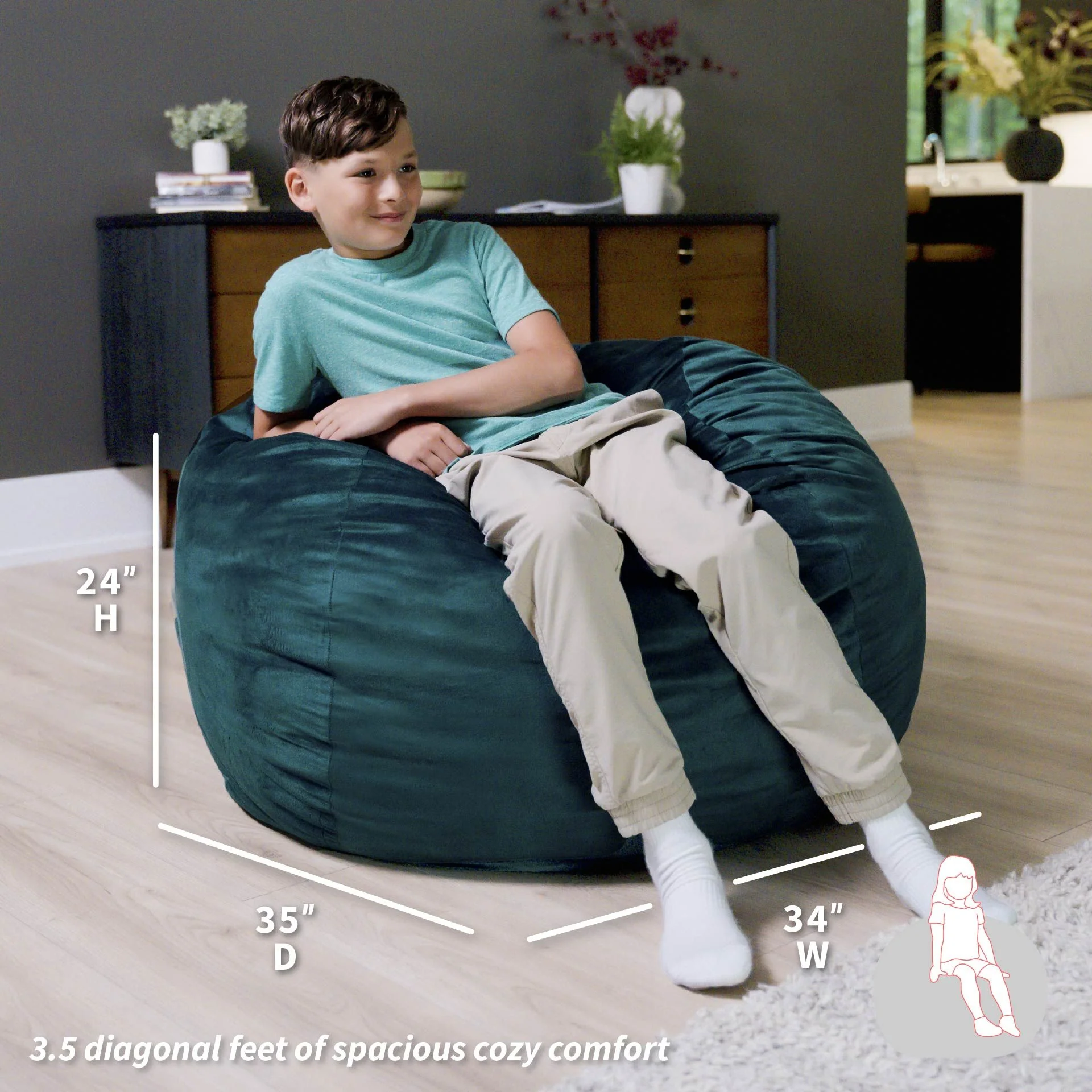 Fuf® 3.5Ft Foam Bean Bag - Image 12