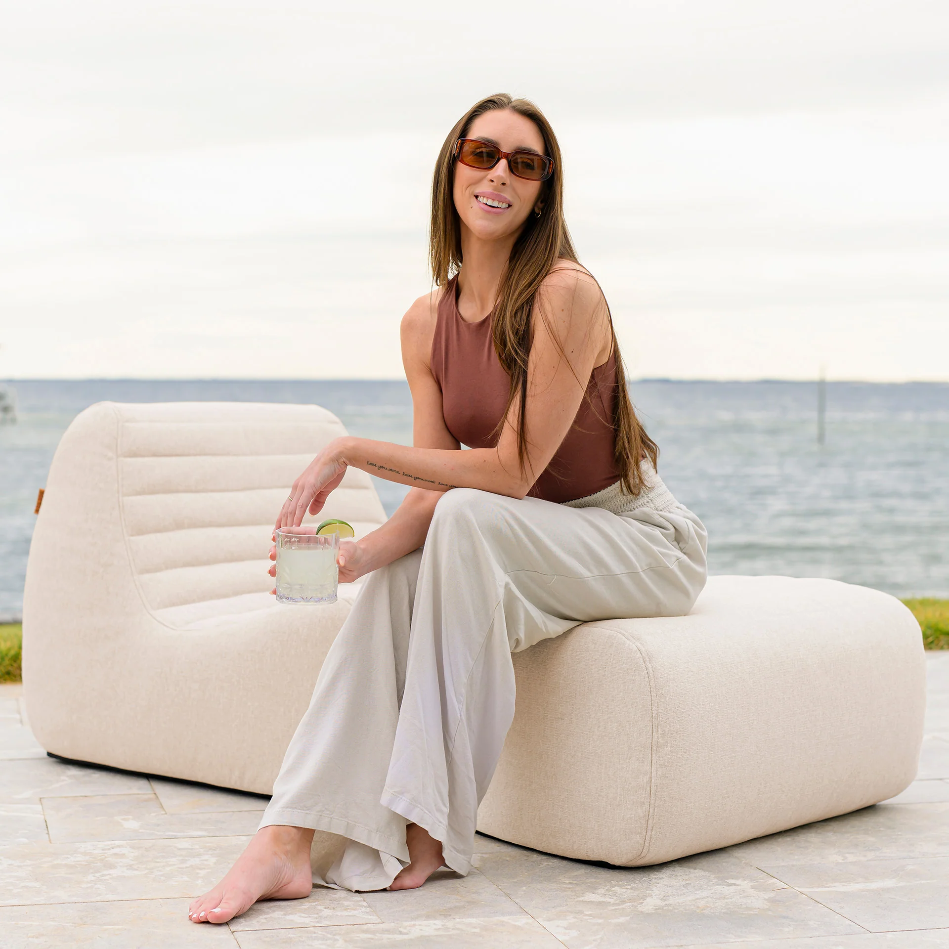 Solvana™ Outdoor Chair and Ottoman Set - Image 16