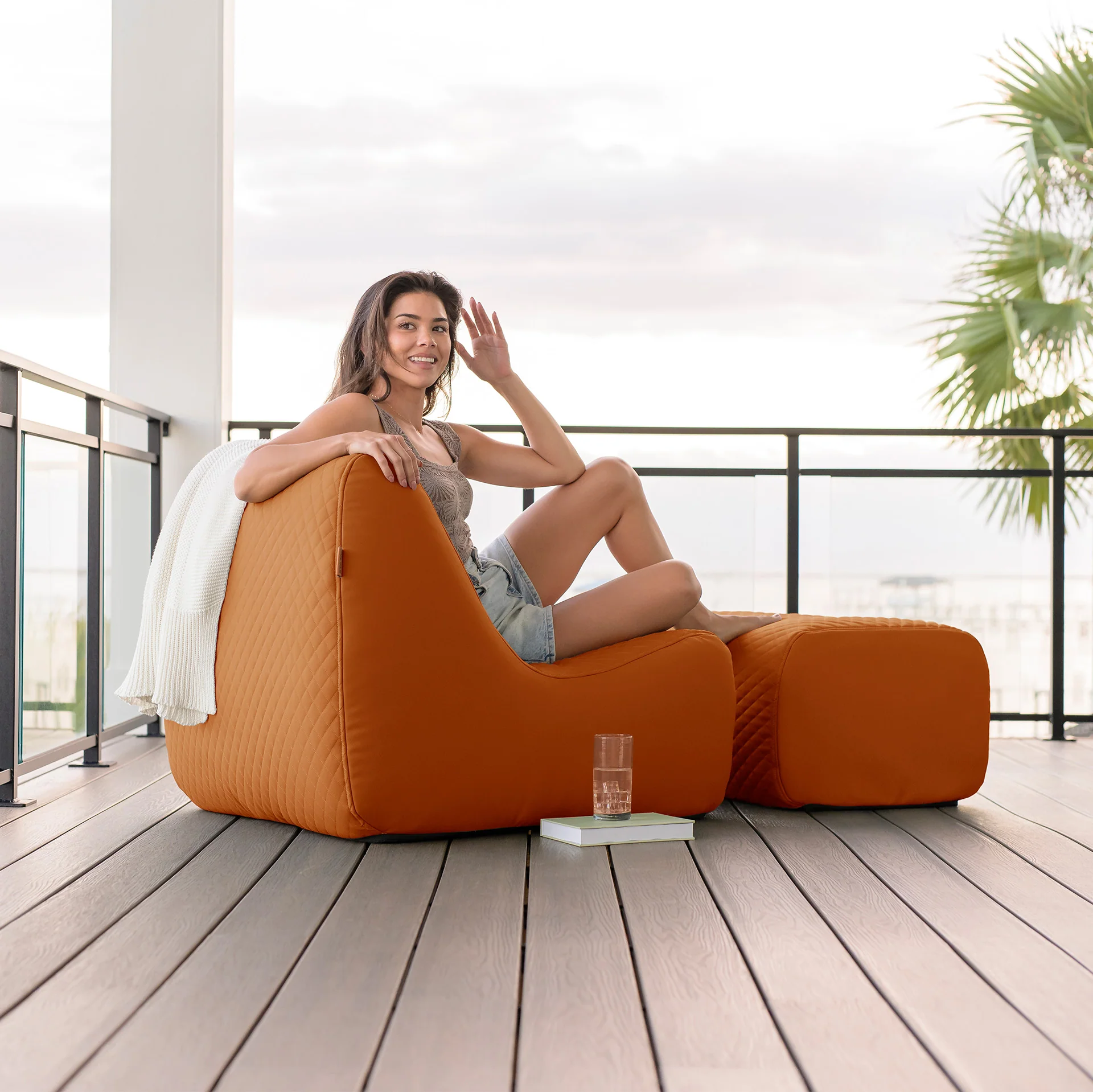 Solvana™ Outdoor Chair and Ottoman Set - Image 68