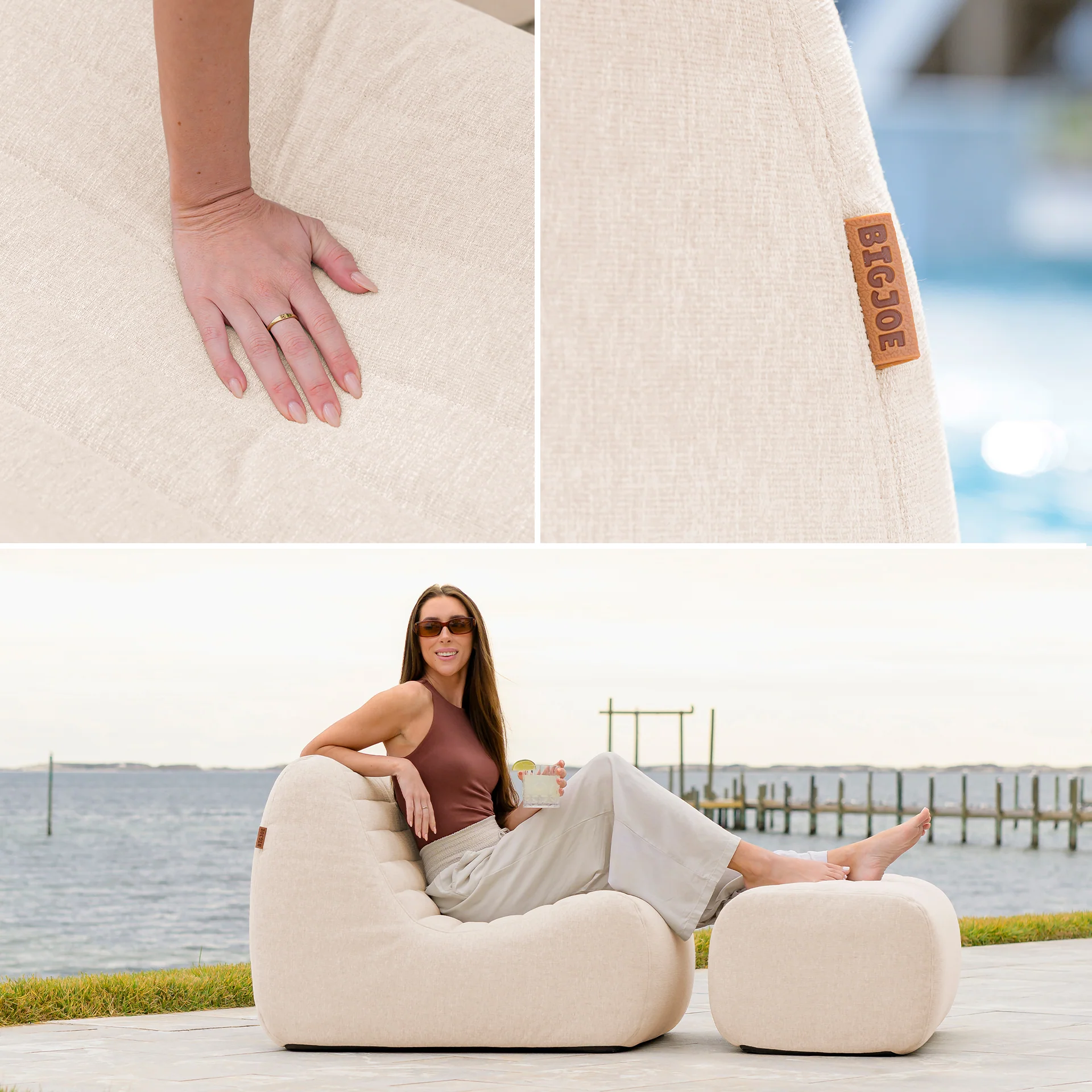 Solvana™ Outdoor Chair and Ottoman Set - Image 8